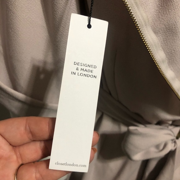 Closet Split Front Wiggle Dress Nude Pink Size - Picture 6 of 8